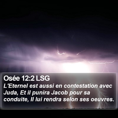 Osée 12:2 LSG Bible Verse Image