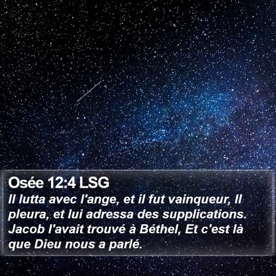 Osée 12:4 LSG Bible Verse Image