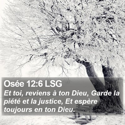 Osée 12:6 LSG Bible Verse Image