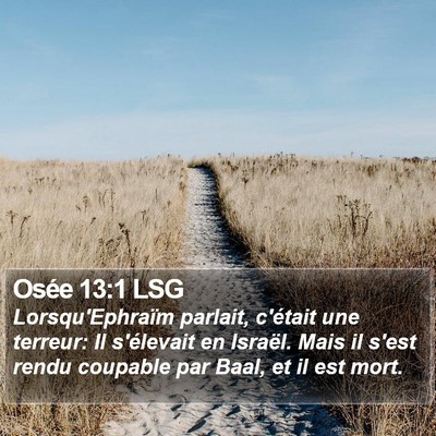 Osée 13:1 LSG Bible Verse Image