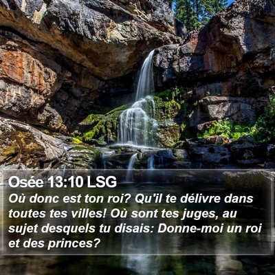 Osée 13:10 LSG Bible Verse Image