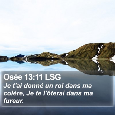 Osée 13:11 LSG Bible Verse Image