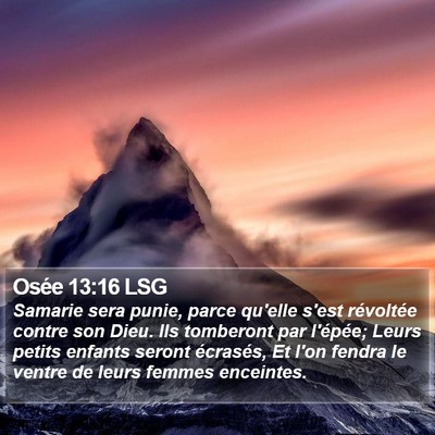 Osée 13:16 LSG Bible Verse Image