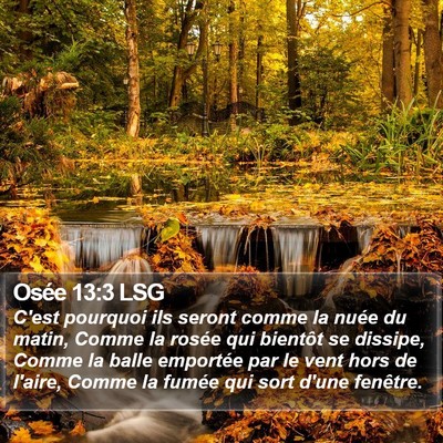 Osée 13:3 LSG Bible Verse Image