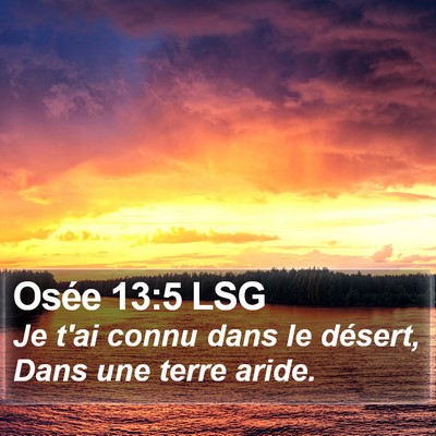 Osée 13:5 LSG Bible Verse Image