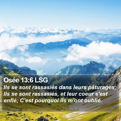 Osée 13:6 LSG Bible Verse Image