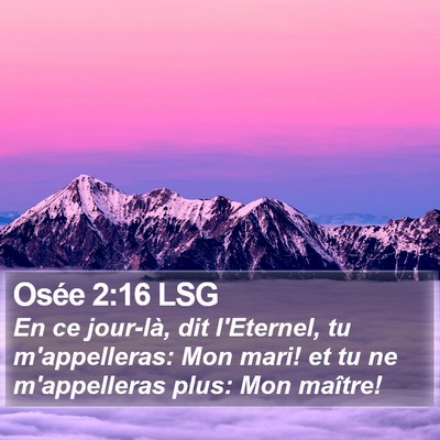 Osée 2:16 LSG Bible Verse Image