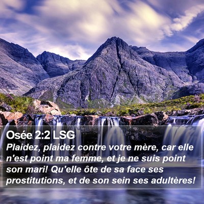 Osée 2:2 LSG Bible Verse Image