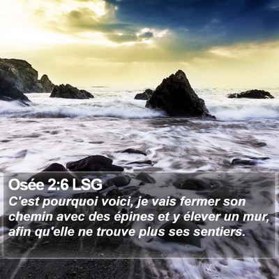 Osée 2:6 LSG Bible Verse Image