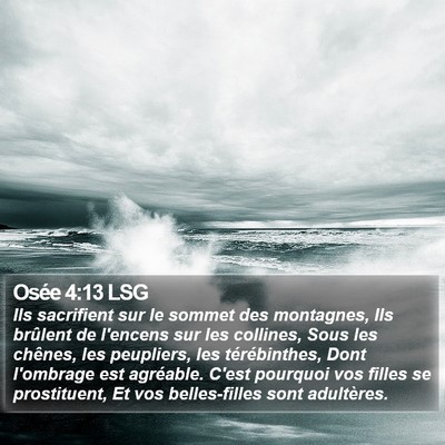 Osée 4:13 LSG Bible Verse Image