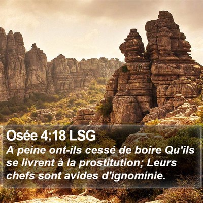 Osée 4:18 LSG Bible Verse Image