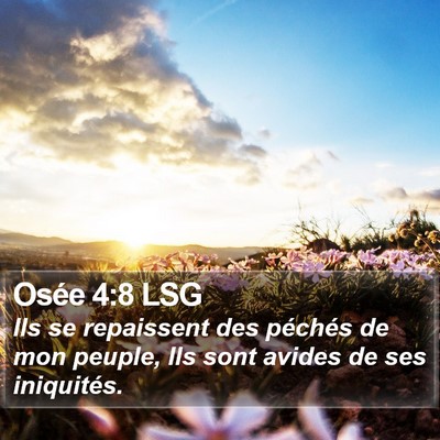 Osée 4:8 LSG Bible Verse Image