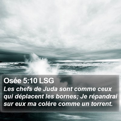 Osée 5:10 LSG Bible Verse Image