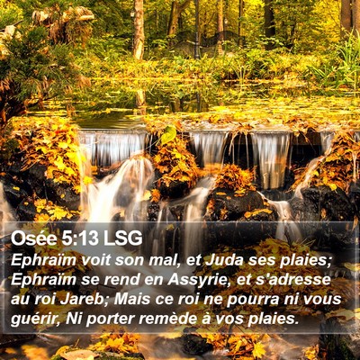 Osée 5:13 LSG Bible Verse Image