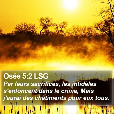 Osée 5:2 LSG Bible Verse Image