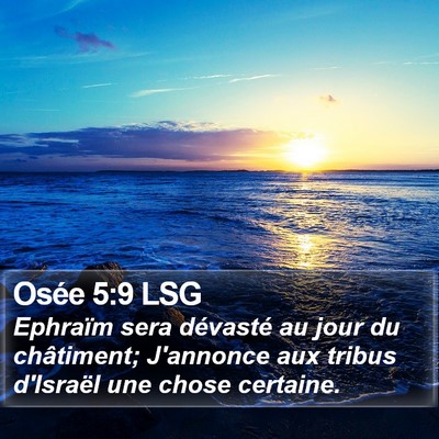 Osée 5:9 LSG Bible Verse Image