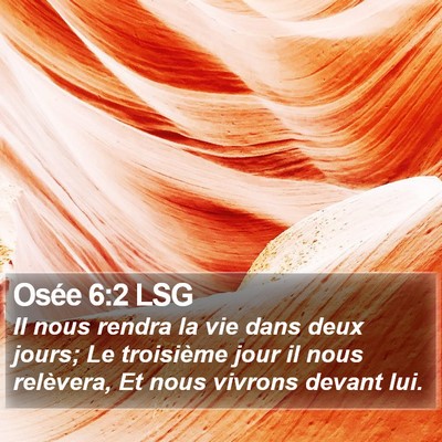 Osée 6:2 LSG Bible Verse Image