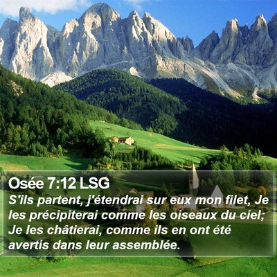 Osée 7:12 LSG Bible Verse Image