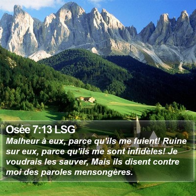Osée 7:13 LSG Bible Verse Image