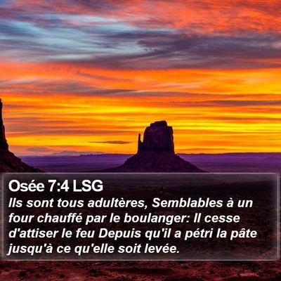 Osée 7:4 LSG Bible Verse Image