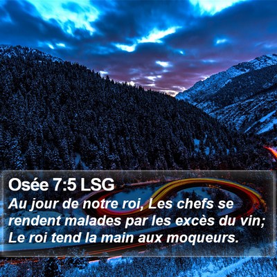 Osée 7:5 LSG Bible Verse Image