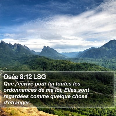 Osée 8:12 LSG Bible Verse Image