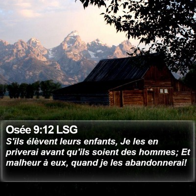 Osée 9:12 LSG Bible Verse Image