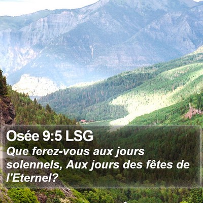 Osée 9:5 LSG Bible Verse Image