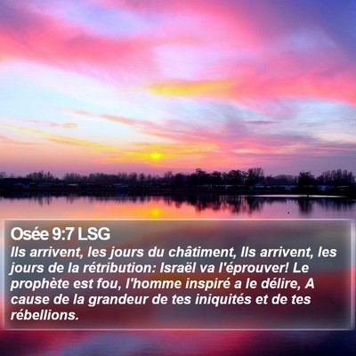 Osée 9:7 LSG Bible Verse Image