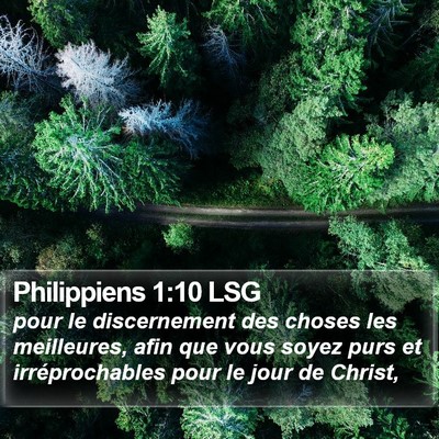 Philippiens 1:10 LSG Bible Verse Image