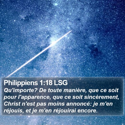 Philippiens 1:18 LSG Bible Verse Image