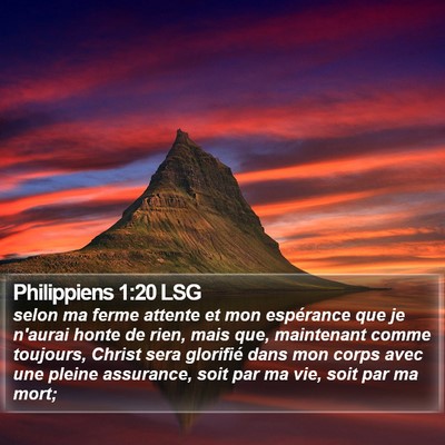Philippiens 1:20 LSG Bible Verse Image