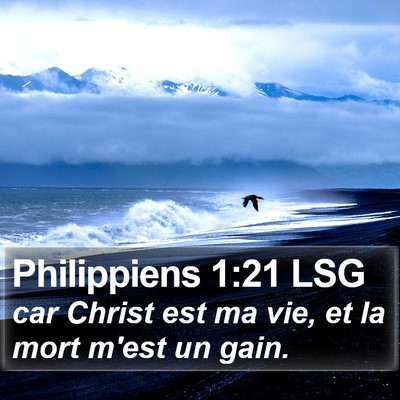 Philippiens 1:21 LSG Bible Verse Image