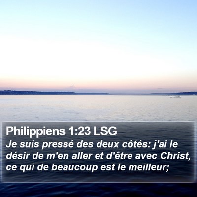 Philippiens 1:23 LSG Bible Verse Image