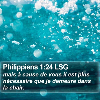 Philippiens 1:24 LSG Bible Verse Image