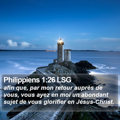 Philippiens 1:26 LSG Bible Verse Image