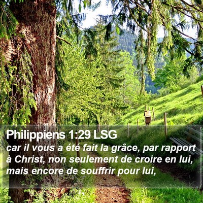 Philippiens 1:29 LSG Bible Verse Image