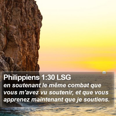 Philippiens 1:30 LSG Bible Verse Image