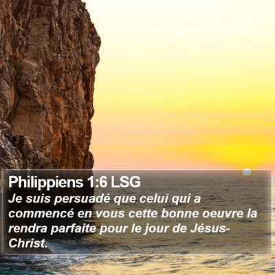 Philippiens 1:6 LSG Bible Verse Image