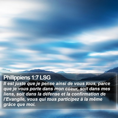 Philippiens 1:7 LSG Bible Verse Image