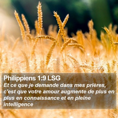 Philippiens 1:9 LSG Bible Verse Image