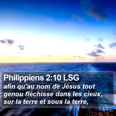 Philippiens 2:10 LSG Bible Verse Image