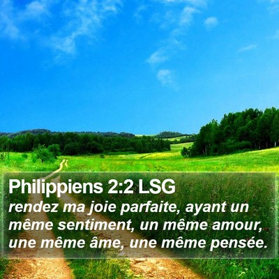 Philippiens 2:2 LSG Bible Verse Image