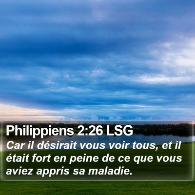 Philippiens 2:26 LSG Bible Verse Image