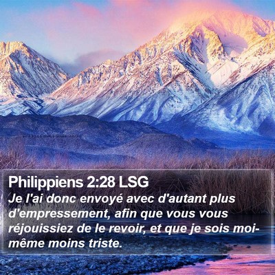 Philippiens 2:28 LSG Bible Verse Image