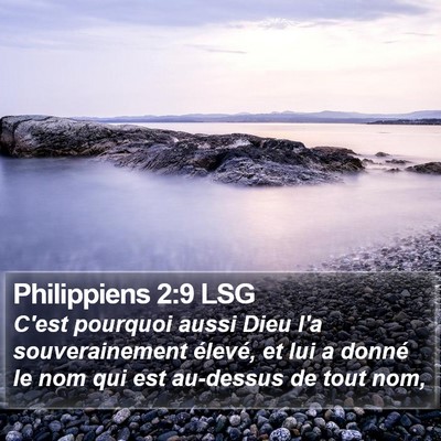Philippiens 2:9 LSG Bible Verse Image