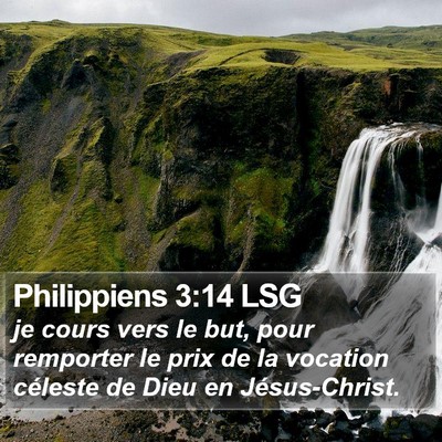 Philippiens 3:14 LSG Bible Verse Image