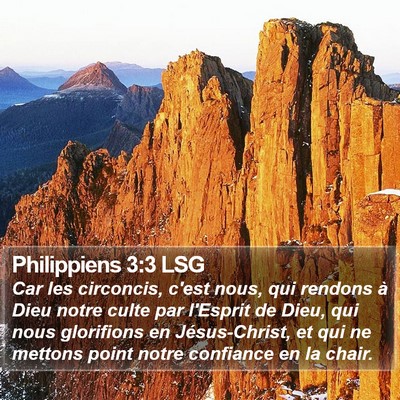 Philippiens 3:3 LSG Bible Verse Image