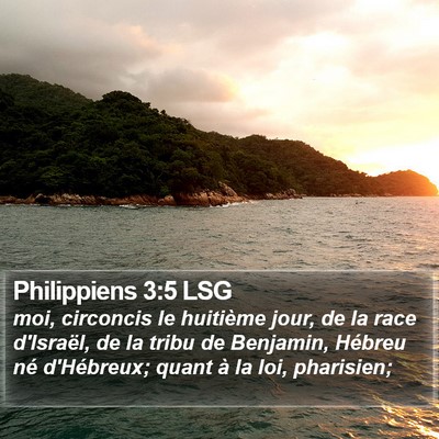 Philippiens 3:5 LSG Bible Verse Image
