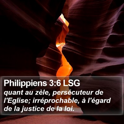 Philippiens 3:6 LSG Bible Verse Image